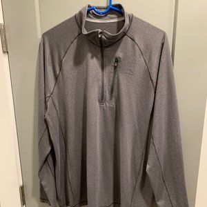 Men's LL Bean's Quick Dry Trail Tee 1/4 Zip Graphite Gray\Size Large